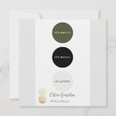 Invitation Couleurs de mariage vertes en septembre (Devant)