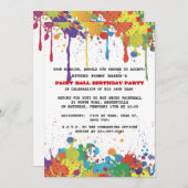 Invitation Couleurs de Peinture (Devant / Derrière)