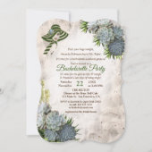 Invitation Couleurs de plage Vert & Succulent Bachelorette Pa (Devant)