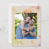 Invitation Couleurs de printemps Abstraites Ajouter une photo (Dos)