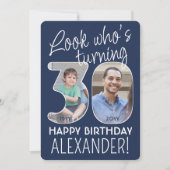Invitation Couleurs DIY • Joyeux 30e Anniversaire 2 Photos (Devant)