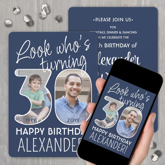 Invitation Couleurs DIY • Joyeux 30e Anniversaire 2 Photos