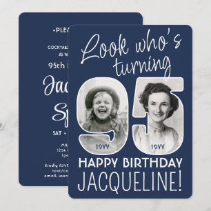 Invitation Couleurs DIY • Joyeux 95e Anniversaire 2 Photos