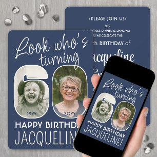 Invitation Couleurs DIY • Regarde qui a 60 ans Fête d'anniver