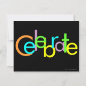 Invitation Couleurs du bloc Chunky 30e anniversaire Invitatio (Dos)