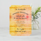 Invitation Couleurs du Lever de Soleil Bois Petit Déjeuner du (Debout devant)