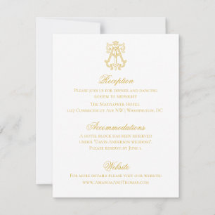 Invitation COULEURS ÉDITABLES À L'Invitation Monogramme TA