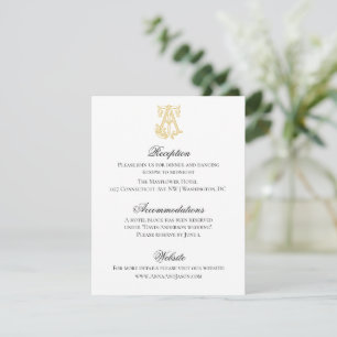 Invitation COULEURS ÉDITABLES AJ Monogram JA Monogram Invitat