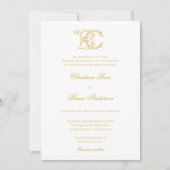 Invitation COULEURS ÉDITABLES BC Monogramme CB Monogramme Inv (Devant)