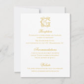 Invitation COULEURS ÉDITABLES GK Monogramme KG Monogramme Inv (Devant)
