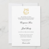 Invitation COULEURS ÉDITABLES JG Monogramme GJ Monogramme Inv (Devant)