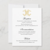 Invitation COULEURS ÉDITABLES MW Monogramme WM Monogramme Inv (Devant)