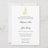 Invitation COULEURS ÉDITABLES SJ Monogram JS Monogram Invitat (Devant)
