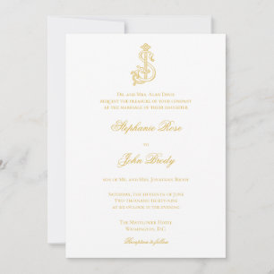 Invitation COULEURS ÉDITABLES SJ Monogram JS Monogram Invitat
