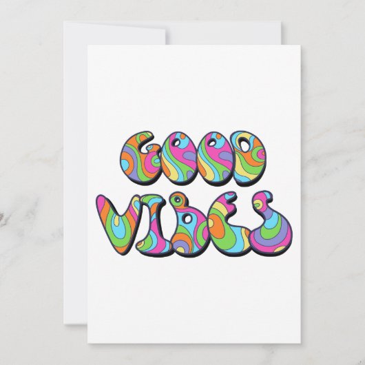 Invitation Couleurs Good Vibes Retro (Devant)