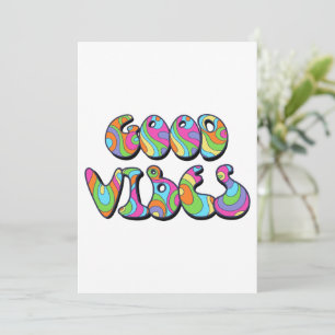 Invitation Couleurs Good Vibes Retro