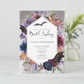 Invitation Couleurs gothiques rustiques Déjeuner nuptial d'Ha (Debout devant)