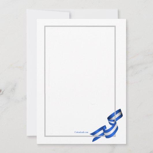 Invitation Couleurs grecques (Dos)