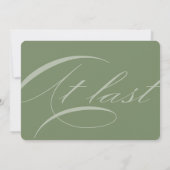 Invitation Couleurs mariages de automne Vert orange À dernier (Dos)