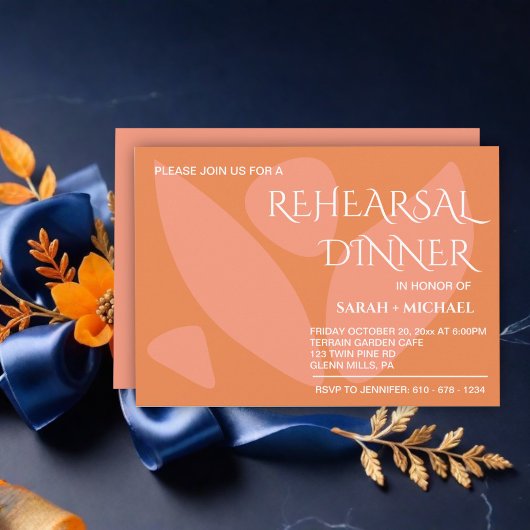 Invitation Couleurs modernes Collage Dîner de répétition