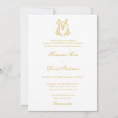 Invitation COULEURS MODIFIABLES DM Monogramme MD Logo Invitat (Devant)