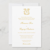 Invitation COULEURS MODIFIABLES GM Monogramme MG Logo Invitat (Devant)