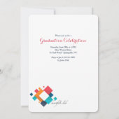 Invitation Couleurs parfaites Photo Graduation Annonce/Invita (Dos)