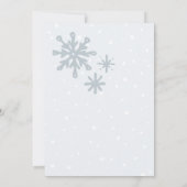 Invitation Couleurs pastel baby shower neigeux lapin d'hiver (Dos)