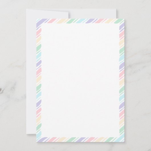 Invitation Couleurs pastel de Pâques rustiques Bordure Texte  (Devant)