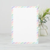 Invitation Couleurs pastel de Pâques rustiques Bordure Texte  (Debout devant)