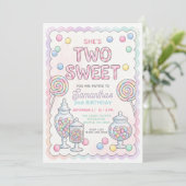 Invitation Couleurs Pastel Deux Douce Anniversaire de la Conf (Debout devant)