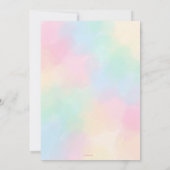 Invitation Couleurs Pastel Deux Douce Anniversaire de la Conf (Dos)