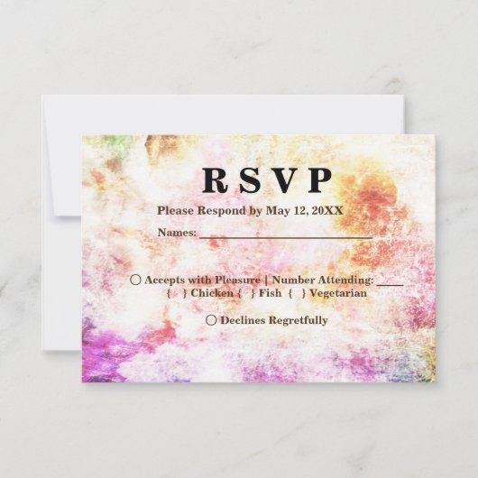 Invitation Couleurs printanières dans le menu Abstrait et ray (Devant)