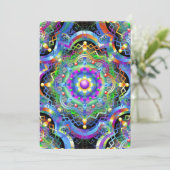 Invitation Couleurs psychédéliques Universe Mandala (Debout devant)