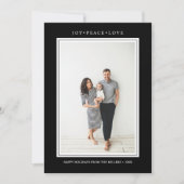 Invitation Couleurs simples | Black Vertical Multi Photo (Devant)