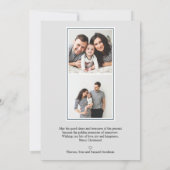 Invitation Couleurs simples | Black Vertical Multi Photo (Dos)