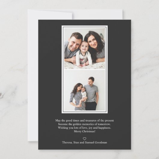 Invitation Couleurs simples | Élégante SAGE Vertical Multi Ph (Dos)