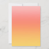 Invitation Couleurs simples - Jaune à Misty Pink ombre (Devant)