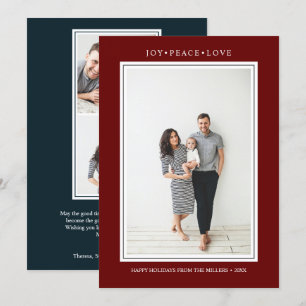 Invitation Couleurs simples Merlot multiphoto verticale