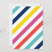 Invitation Couleurs vives modernes Bébé Sprinkel Douche (Dos)