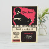 Invitation Count Dante Style personnalisable (Debout devant)