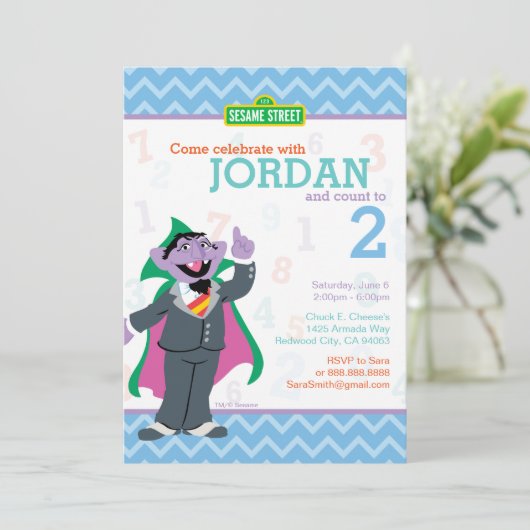Invitation Count von Count Anniversaire (Debout devant)