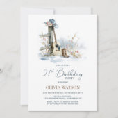 Invitation Country and Western Winter 21st Birthday Party (Devant)