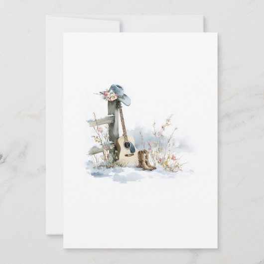 Invitation Country and Western Winter 30th Birthday Party (Dos)