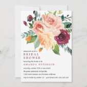 Invitation Country Bloom Bride Bouquet Bourgogne Fête des mar (Devant)