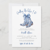 Invitation Country Blue Bow Cowboy Bridal Shower (Devant)