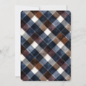 Invitation Country Blue Red White Squares Baby Shower (Dos)