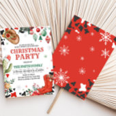 Invitation Country Boots Western Christmas Party