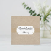Invitation Country Brown Sand Burlap (Debout devant)