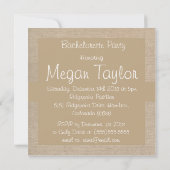 Invitation Country Brown Sand Burlap (Dos)